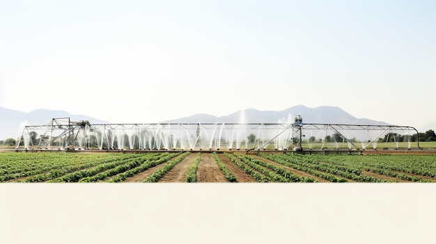 Una foto dei sistemi di irrigazione dell'agricoltura biologica