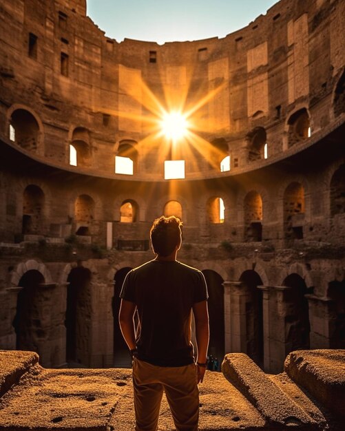 una foto del Colosseo