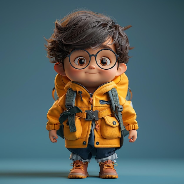 una foto del design dei personaggi dei cartoni animati 3D