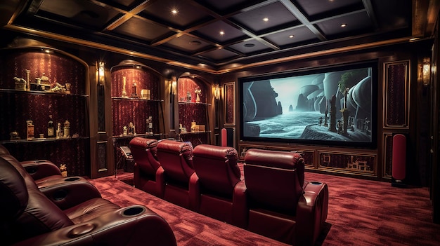 Una foto del sistema Home Theatre all'avanguardia