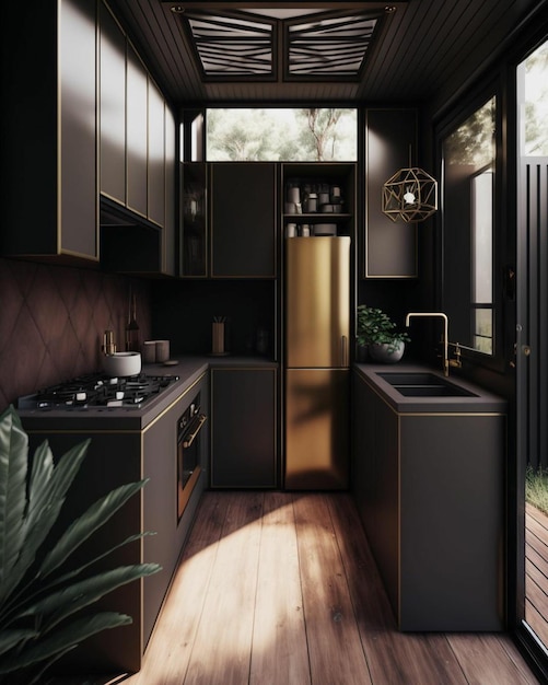 una foto dell'ispirazione del design architettonico della stanza della cucina