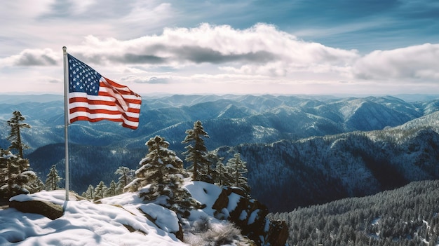 Una foto della bandiera americana