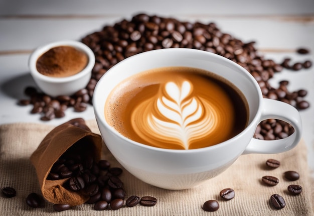 Una foto della bevanda al caffè per lo sfondo della giornata del caffè