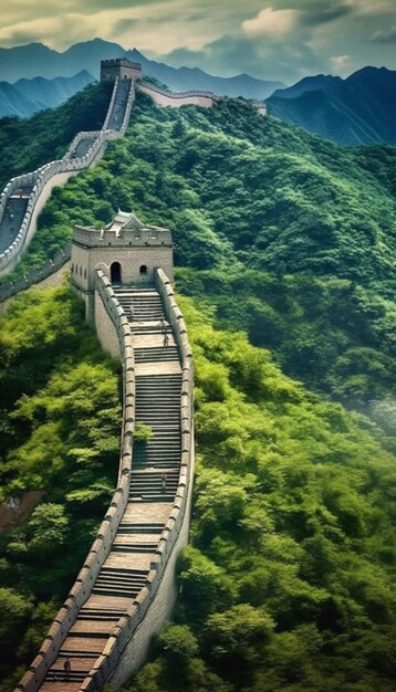 una foto della Grande Muraglia Cinese