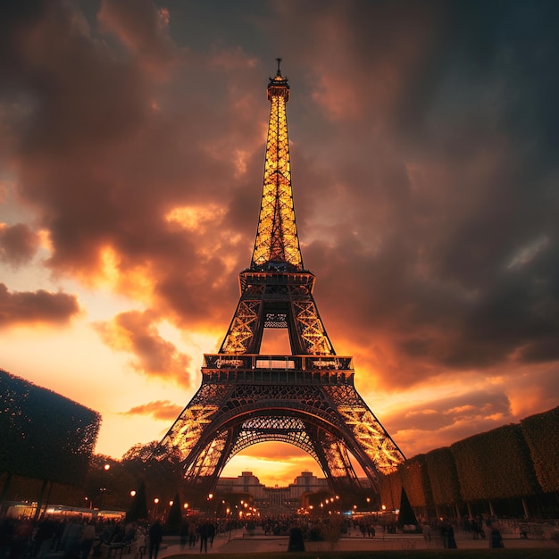 una foto della torre eiffel