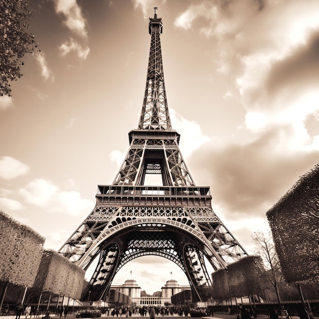 una foto della torre eiffel