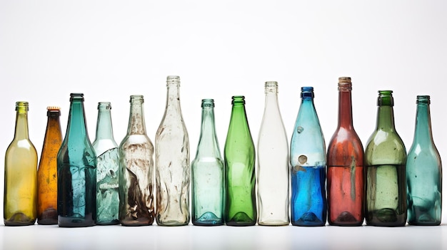 Una foto delle iniziative di riciclaggio delle bottiglie di vetro