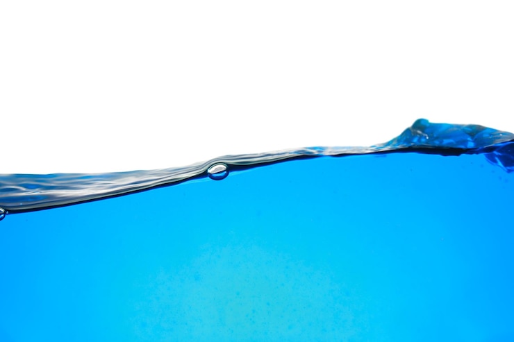 Foto una foto di acqua blu dà una sensazione rinfrescante