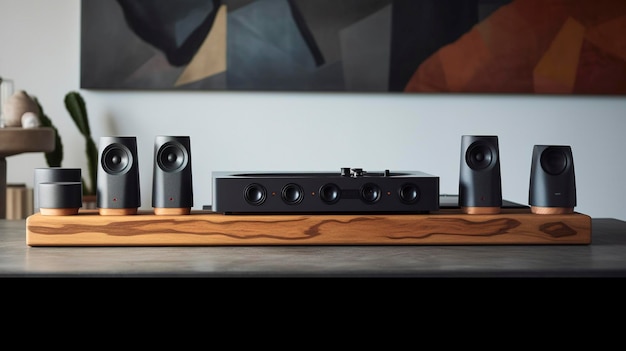 Una foto di altoparlanti e soundbar Bluetooth wireless avanzati