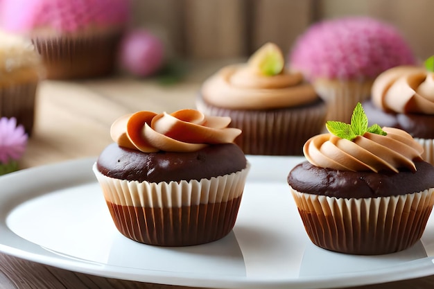 Una foto di cupcake deliziosa e dolce