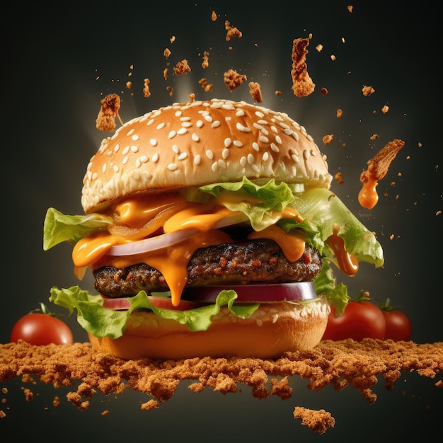 Una foto di hamburger