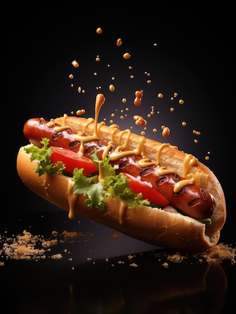 una foto di hot dog