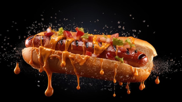 una foto di hot dog