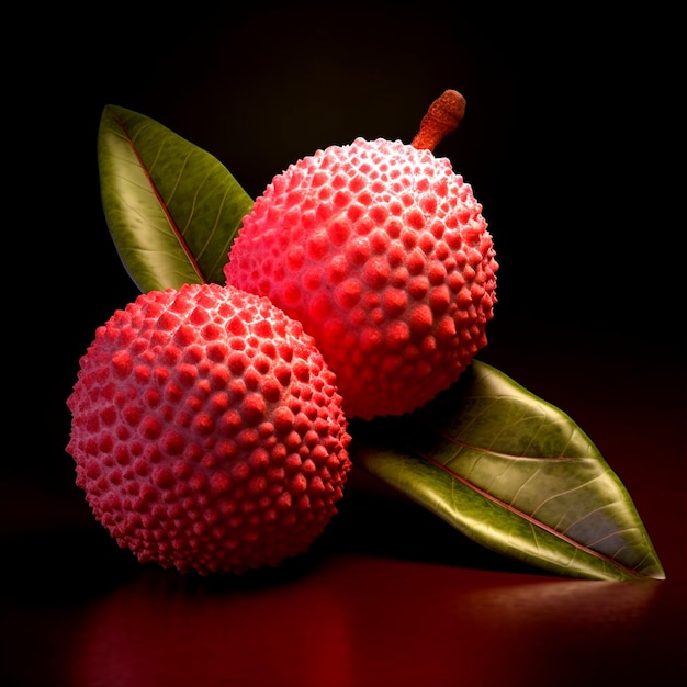 una foto di litchi