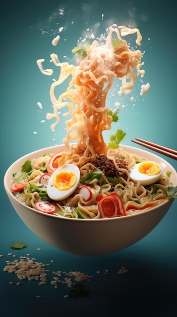 una foto di ramen