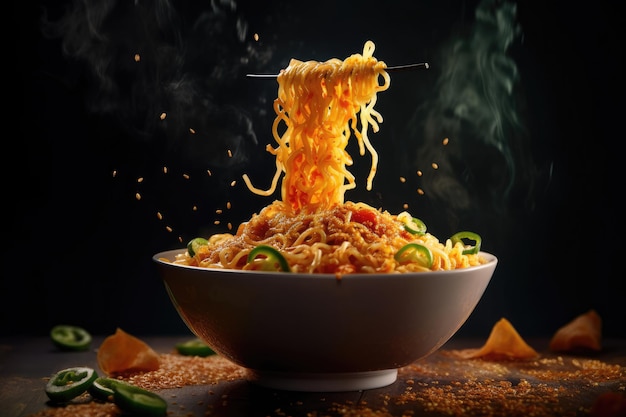 una foto di ramen