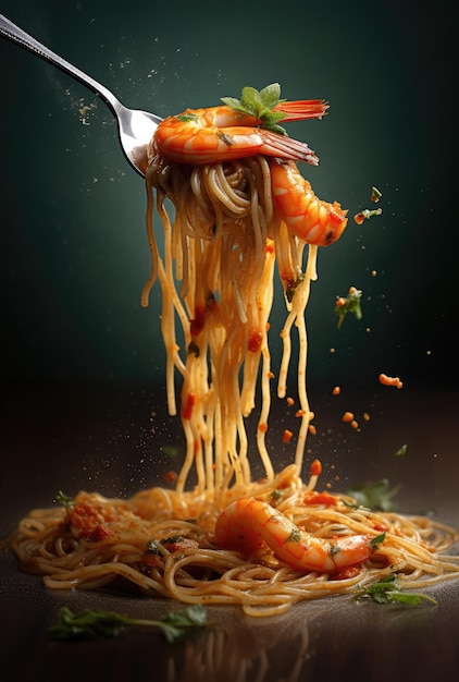 una foto di spaghetti