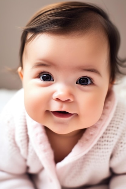 Una foto di un'adorabile bambina creata con l'AI generativa