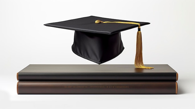 Una foto di un berretto di laurea e di un diploma