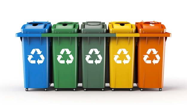 Una foto di un contenitore per il riciclaggio con il simbolo di smistamento