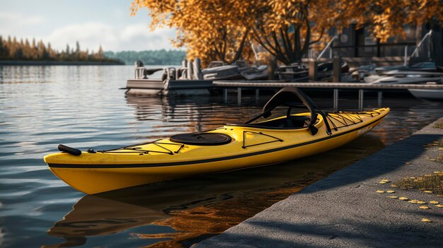 Una foto di un kayak sull'acqua