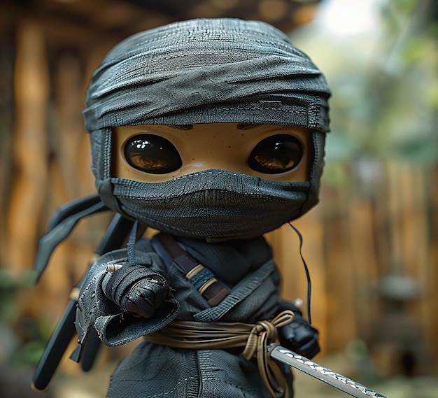 una foto di un personaggio dei cartoni animati mini ninja