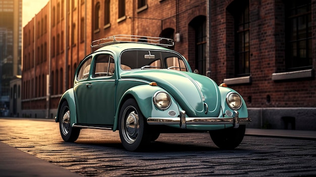 Una foto di un VW Beetle d'epoca