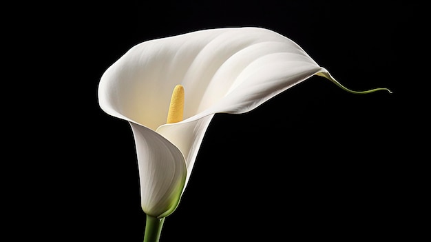 Una foto di una graziosa macro di un giglio calla bianco