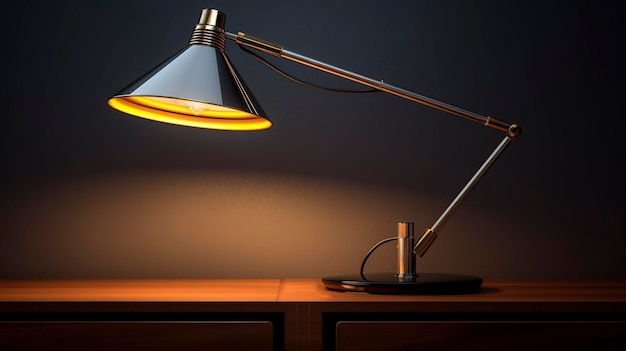 Una foto di una lampada da scrivania elegante e moderna