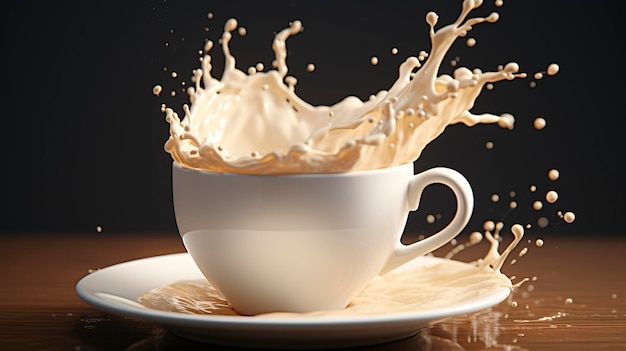 Una foto di una tazza di caffè con un po' di crema