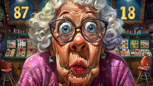 una foto di una vecchia donna con gli occhiali sul viso