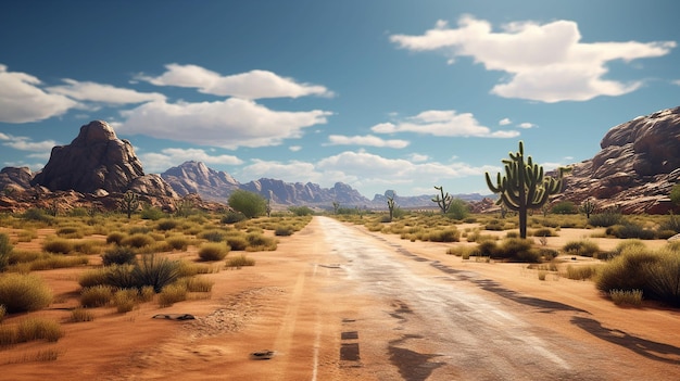 una foto gratis della strada nel deserto