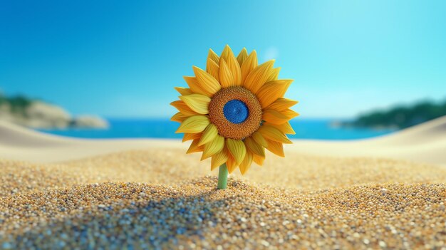 una foto gratuita di fiore di sole