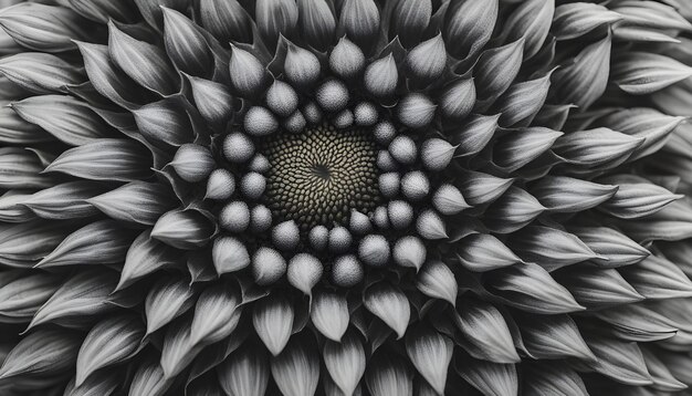 una foto in bianco e nero di un fiore con il centro aperto