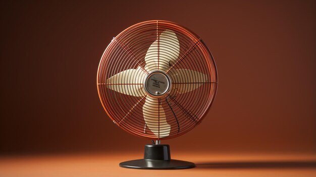 Una foto in studio di un ventilatore elettrico portatile