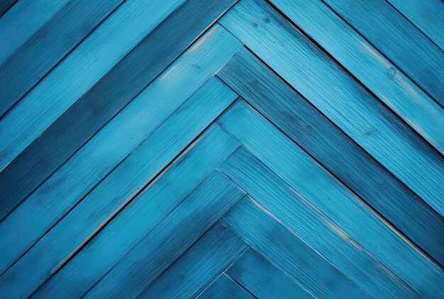 una foto ravvicinata della parete di legno blu nello stile di forti diagonali