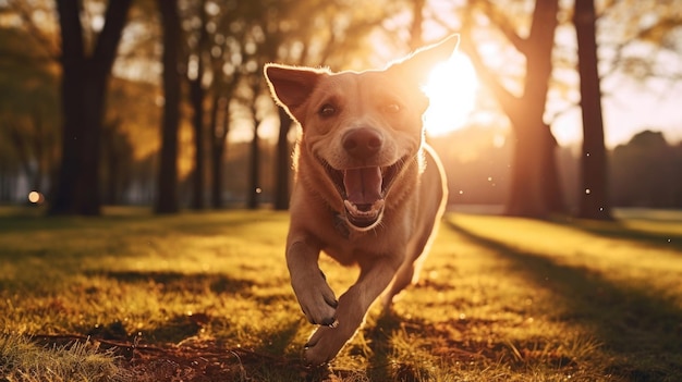 Una foto ravvicinata di un cane