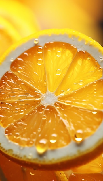 Una fotografia di frutti di limone freschi con spruzzo d'acqua cinematografico