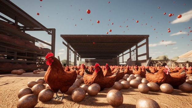 una fotografia di gallina gallo