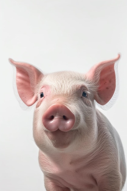 una fotografia di maiale carino e adorabile