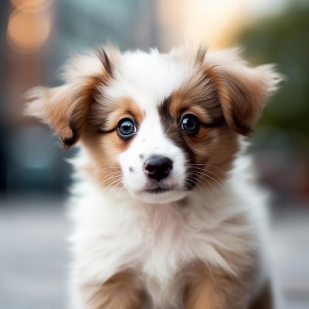 una fotografia di un cucciolo carino e adorabile