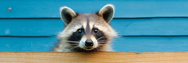 una fotografia di un procione carino e adorabile