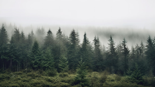 Una fotografia minimalista di un paesaggio