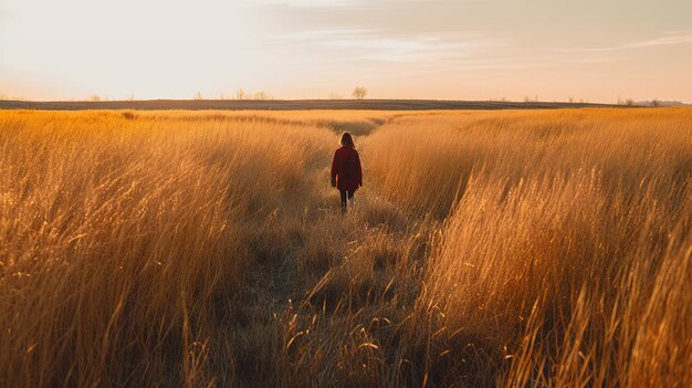 Una fotografia minimalista di un paesaggio