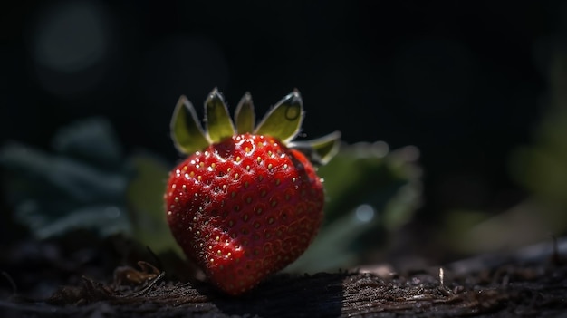 Una fragola rossa