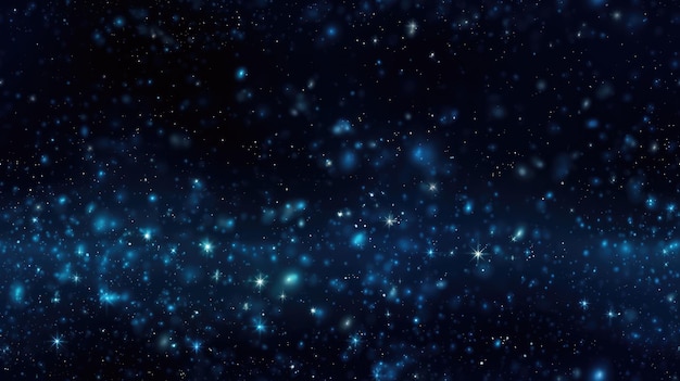 Una galassia blu con stelle sullo sfondo