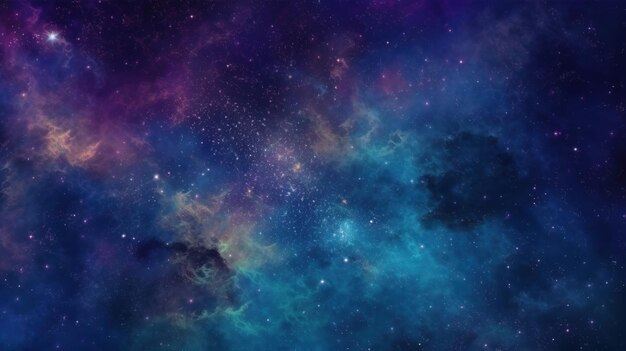 Una galassia colorata con stelle sullo sfondo