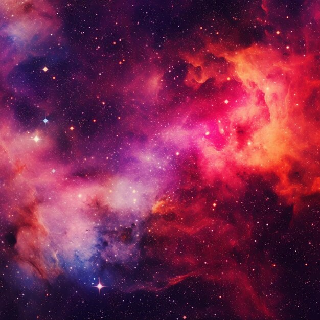 Una galassia con una nebulosa viola al centro