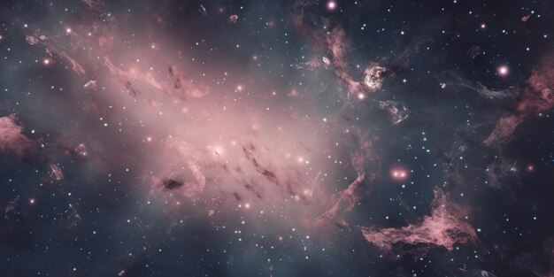 Una galassia con uno sfondo rosa e blu