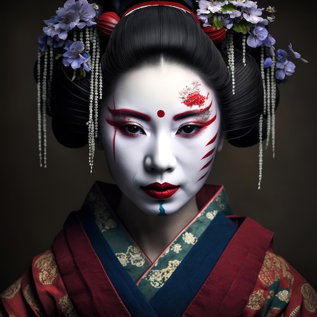 Una geisha in abito tradizionale maiko